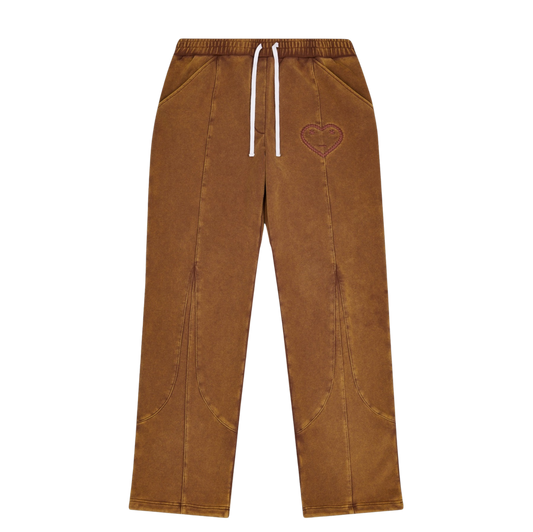 CARSICKO - FTP CYBE Track Pants Washed Brown/Pink Wine