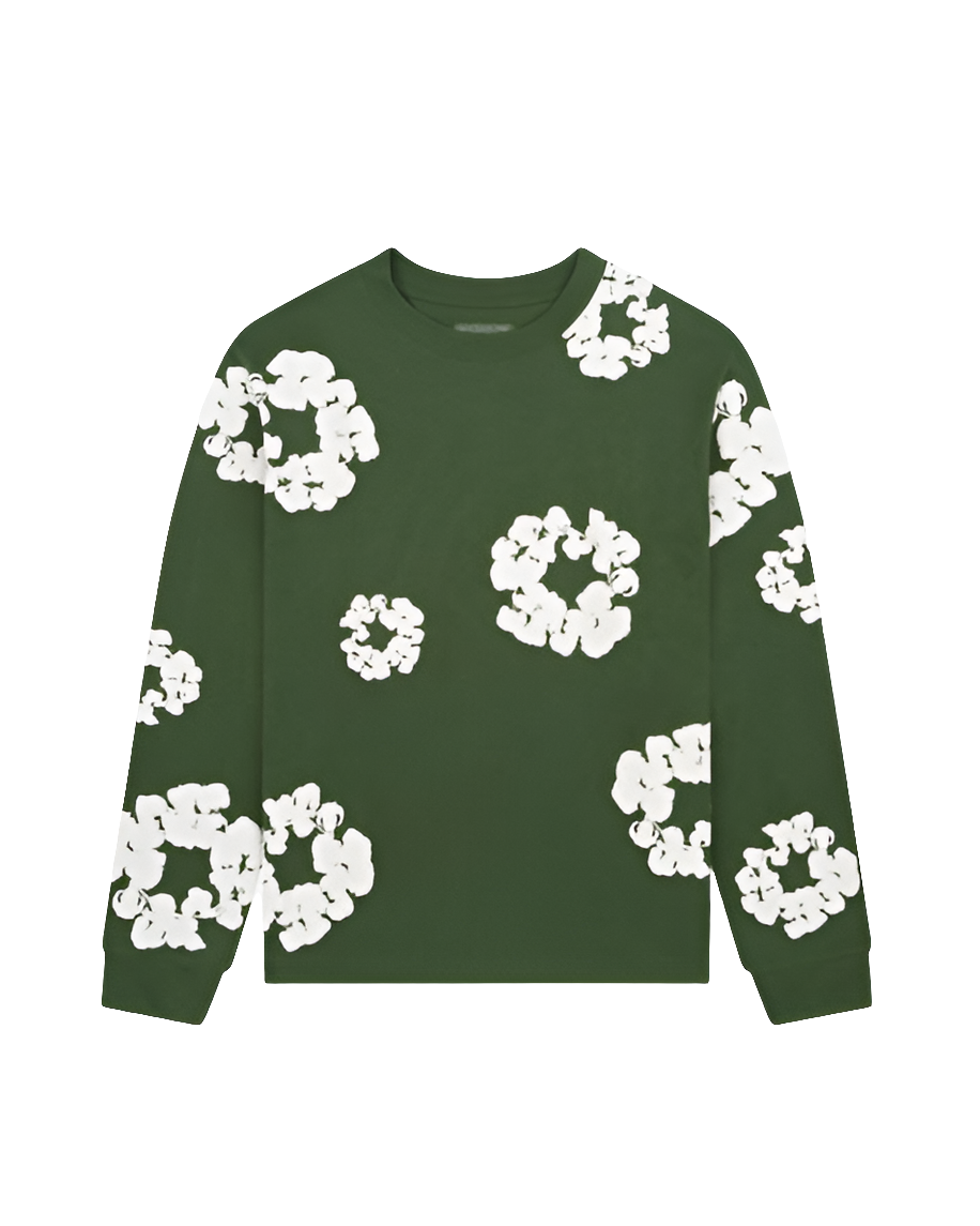 Denim Tears - Long Sleeve Cotton Wreath Tee