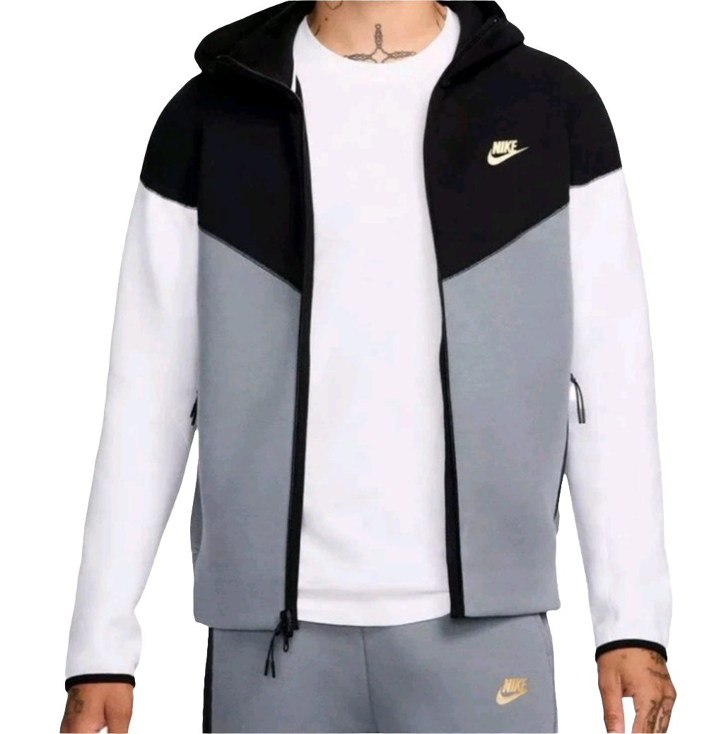 Nike Sportwear Tech Fleece Windrunner Jacket - Cool Grey/White Gold