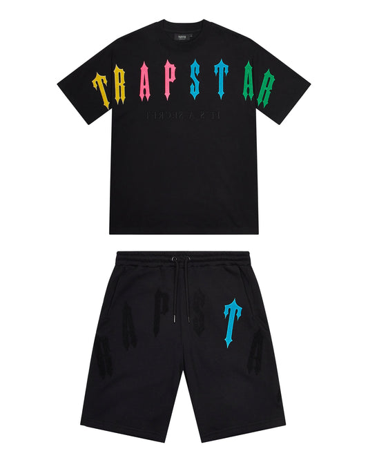 Trapstar Irongate Arch 2.0 Short Set - Black/Candy