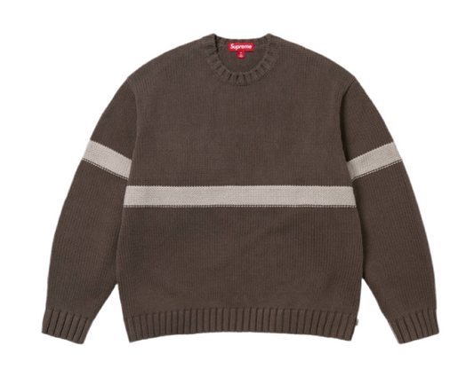 Supreme Tonal Appliqué Sweater - Brown ss25