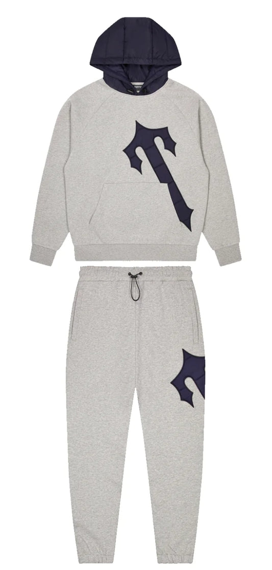 Trapstar - Irongate T Hood Tracksuit 'Grey/Navy'