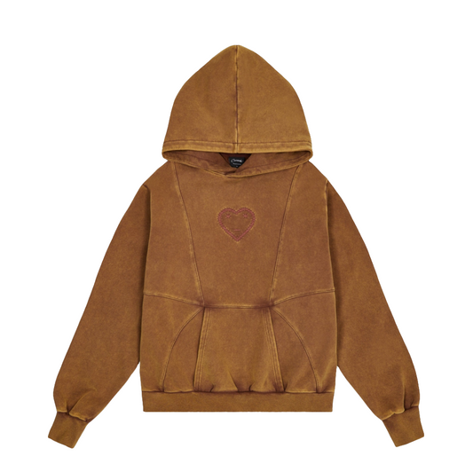 CARSICKO - FTP CYBE Pullover Hoodie Washed Brown/Pink Wine
