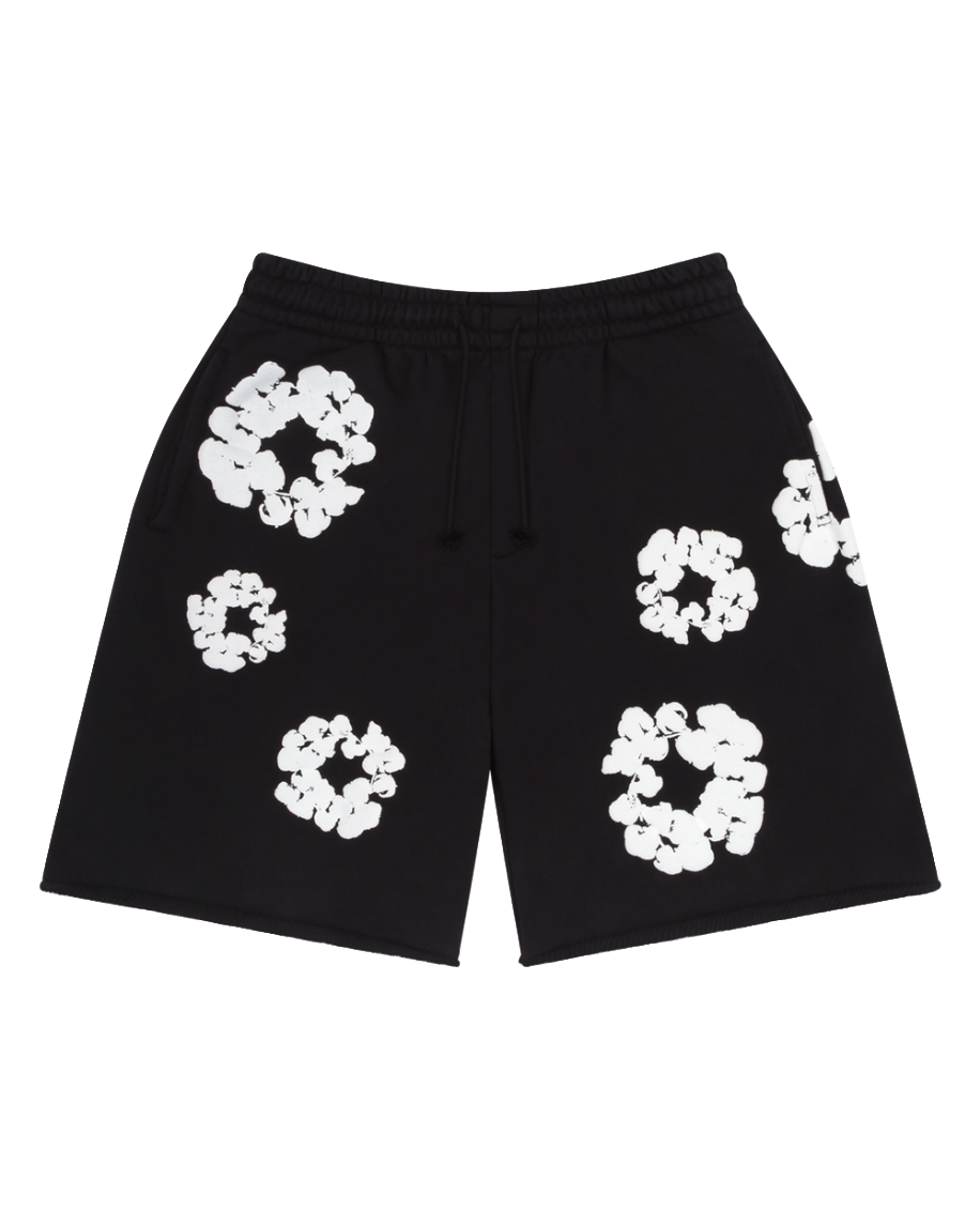 Denim Tears The Cotton Wreath Shorts - Black