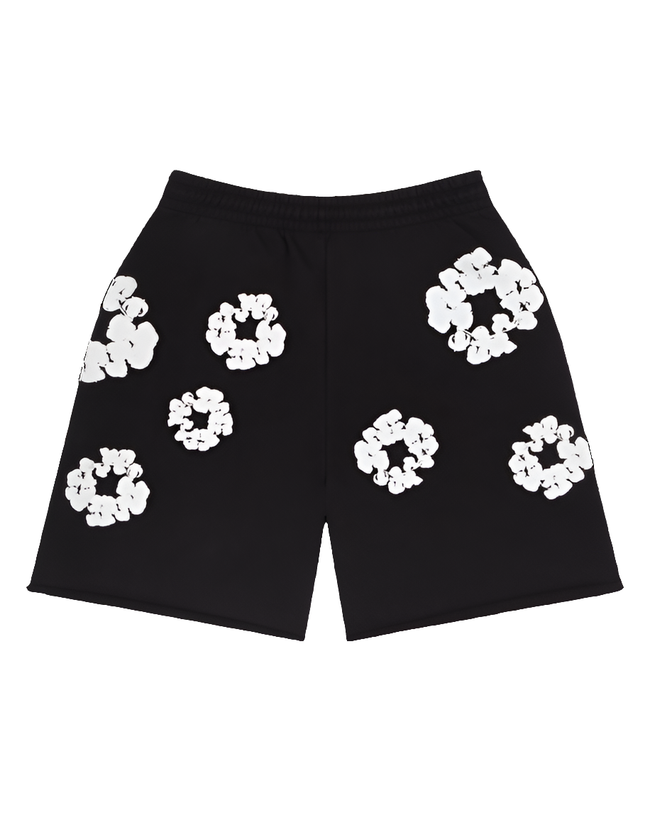 Denim Tears The Cotton Wreath Shorts - Black